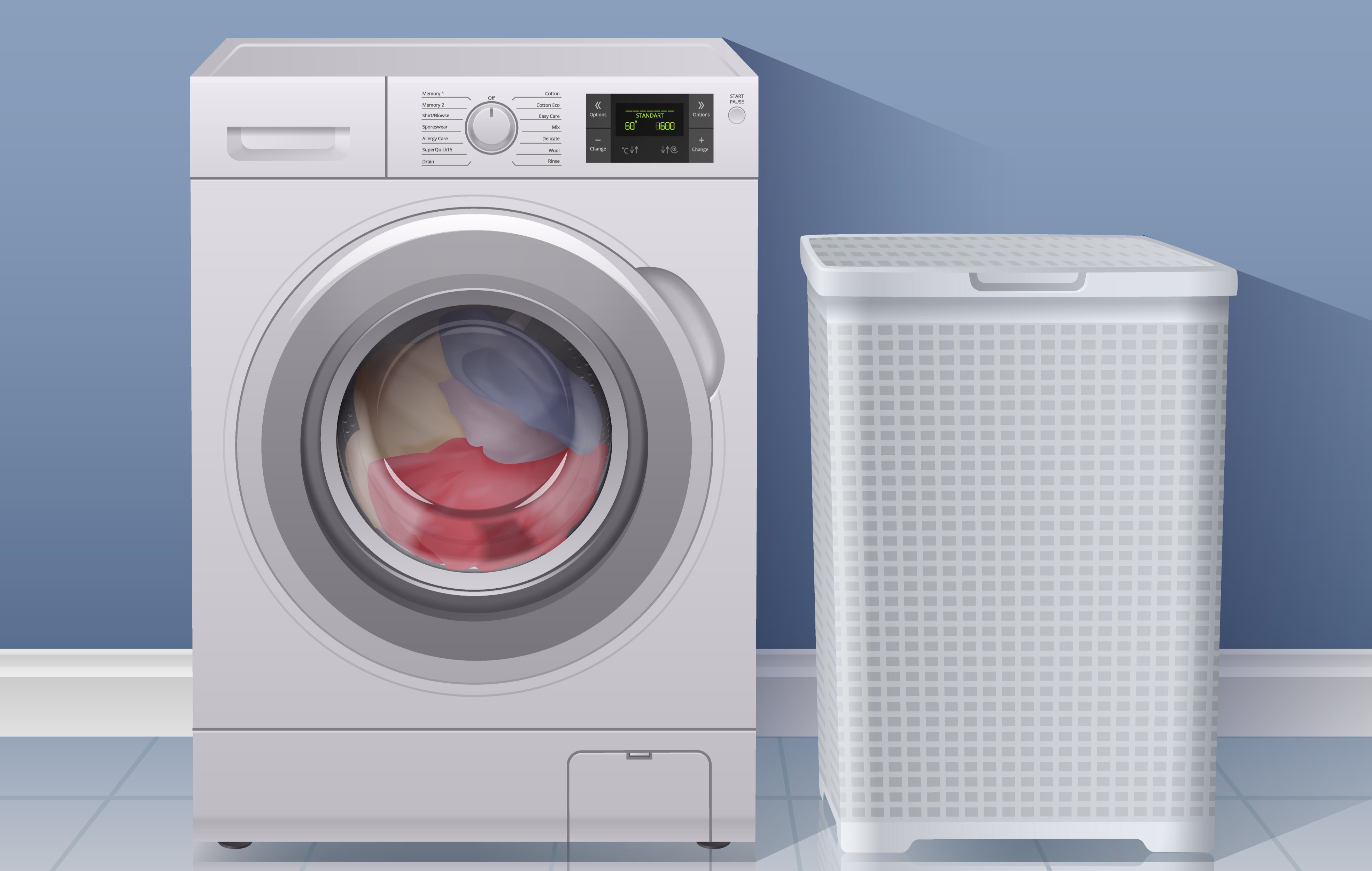 The image shows a washing machine.