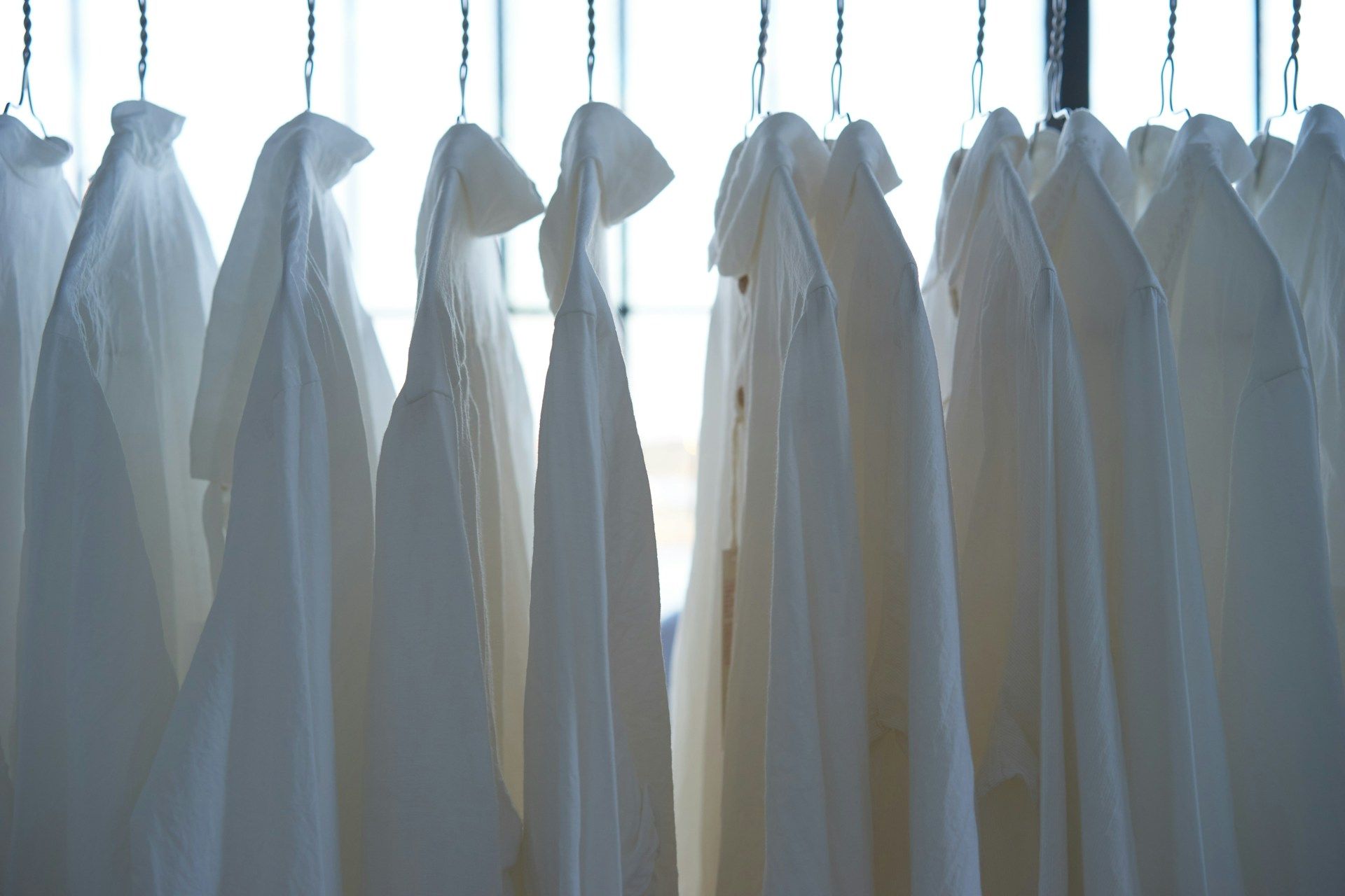 hanged white longsleeves